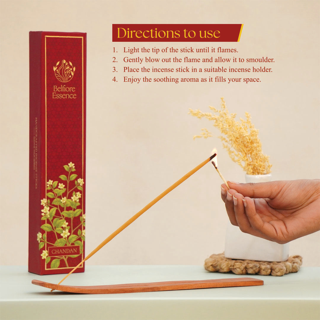 Belfiore Essence - Premium Incense Chandan Sticks (35 Sticks)
