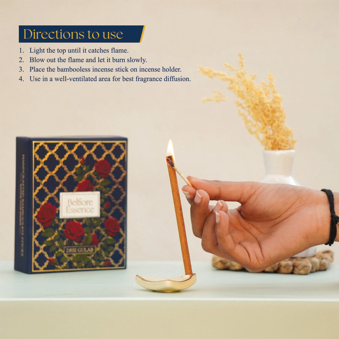 Premium Bambooless Desi Gulab Sticks (30 Sticks)