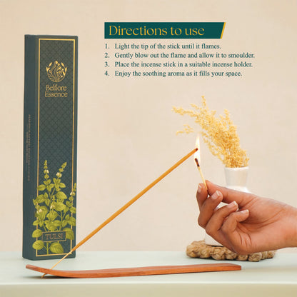 Belfiore Essence - Premium Incense Tulsi Sticks (35 Sticks)