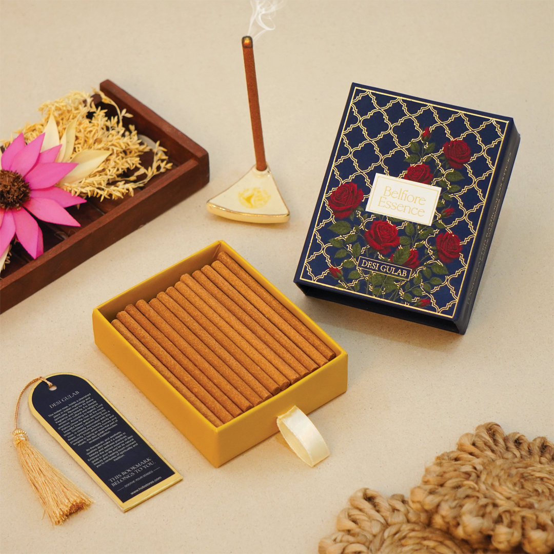 Premium Bambooless Incense Desi Gulab Sticks belfiore.in