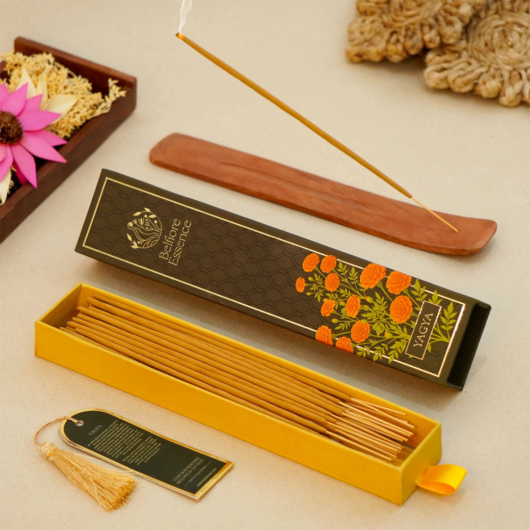 Belfiore Essence Premium Yagya 35 Incense Stick With Free Wooden Stand & bookmark Inside HOB Stores India Pvt. Ltd.